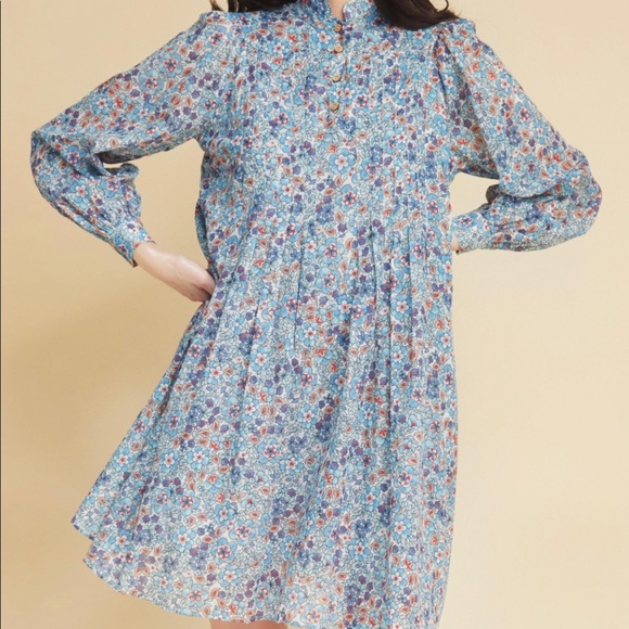 Warm NY June Liberty Fabric Floral Dress - Picture 9 of 11